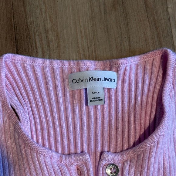 Pink Ribbed Button-Up Tank Top - Picture 4 of 5